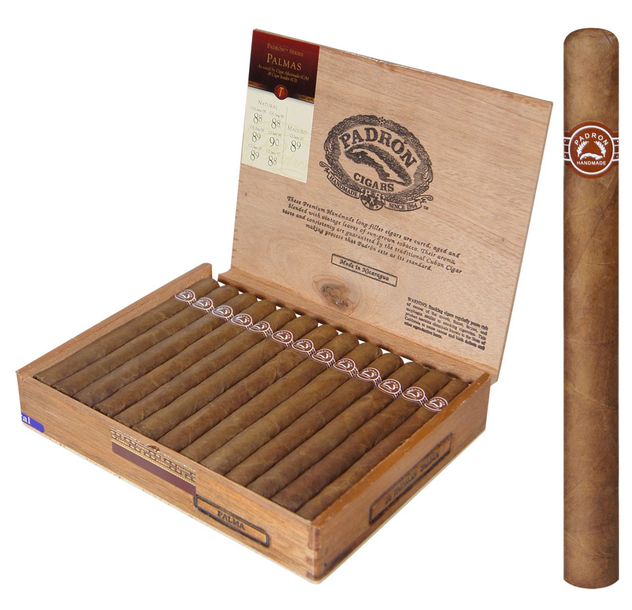 Padron-Palma-Natural-1200__32487_LACASADECUBANO Padrón Cigar Palmas Maduro Box of 26